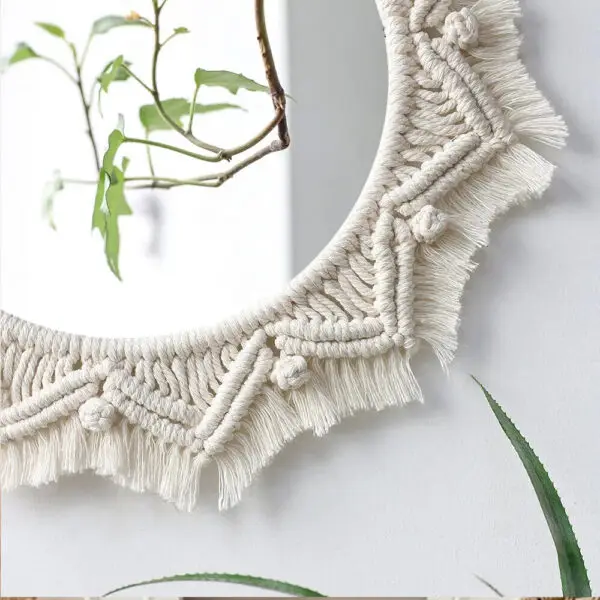 Oglinda perete Boho 50 cm HOM-03003 - imagine 5