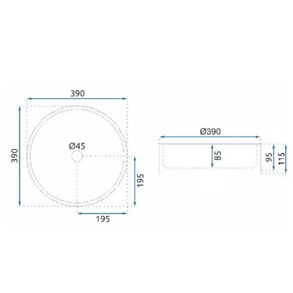 Lavoar pe blat Rea Cristal transparent 39 REA-U8881 - imagine 6