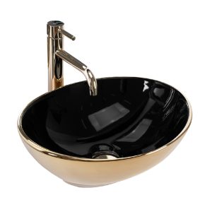 Lavoar pe blat Rea Sofia in negru / auriu REA-U4527