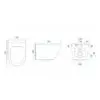 Set vas WC/toaleta suspendat Rea Carlos granit stralucitor - imagine 6