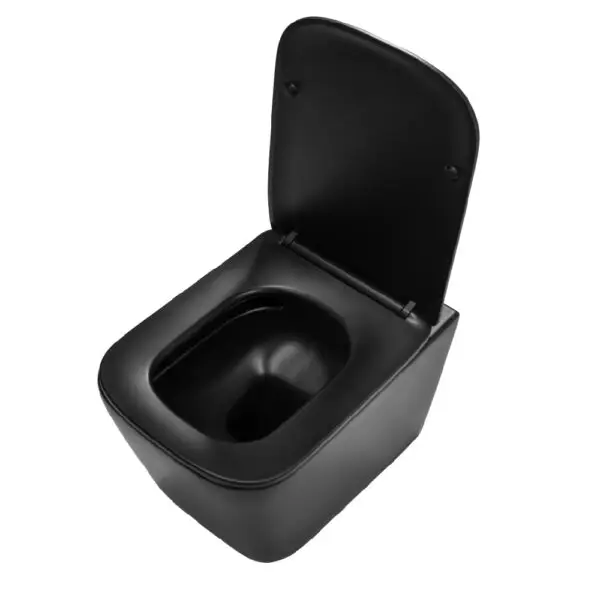 Set vas WC/toaleta suspendat Rea Julio negru mat REA-C6550 - imagine 4