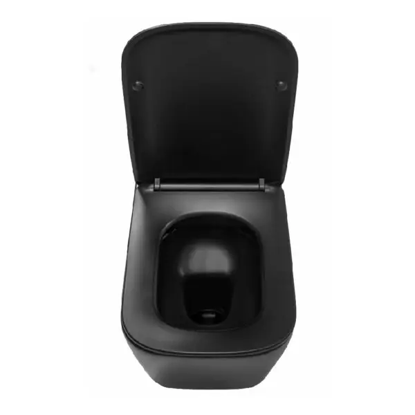 Set vas WC/toaleta suspendat Rea Julio negru mat REA-C6550 - imagine 5