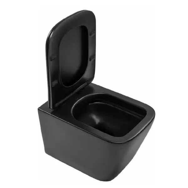 Set vas WC/toaleta suspendat Rea Julio negru mat REA-C6550 - imagine 6