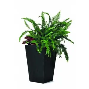 Ghiveci de gradina, imitatie ratan antracit 23.6L