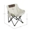 Scaun camping bej/negru - imagine 2