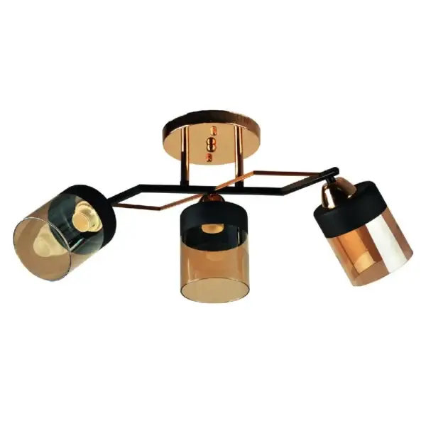 Lustra negru/auriu Laser 3 LY-3483