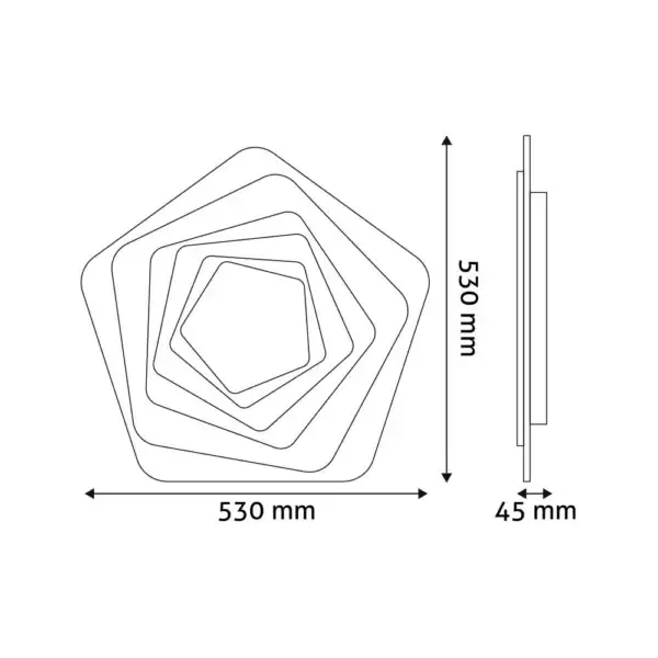 Plafoniera 76W(38+38) cu telecomanda RF Design Eliza Avide ADO3S-EL-2.4G - imagine 3