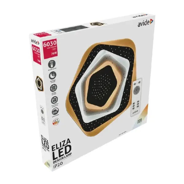 Plafoniera 76W(38+38) cu telecomanda RF Design Eliza Avide ADO3S-EL-2.4G - imagine 2