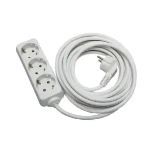 Prelungitor 3P 1.5m, 3x1mm2, alb