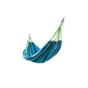Hamac bumbac verde/albastru, max 150 kg, 200x150 cm