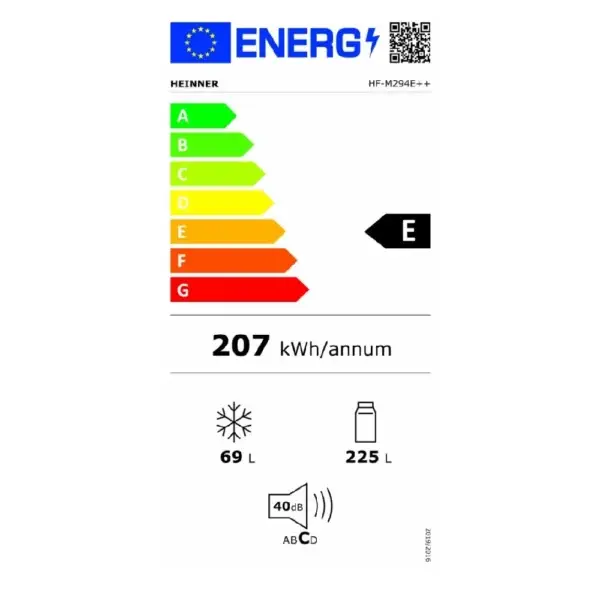 Frigider cu 2 usi Heinner HF-M294E++, clasa energetica E, 294L, - imagine 3