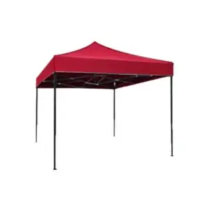 Cort tip pavilion pliabil rosu 3x3 m