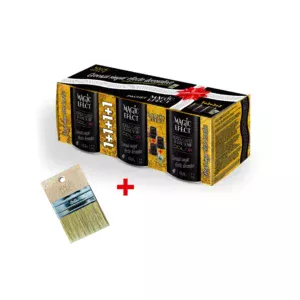 Pachet Magic Efect vopsea cu efect Dune de nisip 3 buc. Absolute White (alb) + pensula
