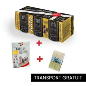 Pachet Magic Efect vopsea cu efect Dune de nisip 3 buc. Absolute White (alb) + pensula