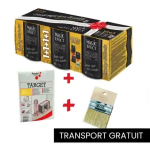 Pachet Magic Efect vopsea cu efect Dune de nisip 3 buc. Absolute White (alb) + pensula