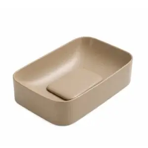Lavoar ceramic pe blat bej mat Luna 610 mm 78575MC