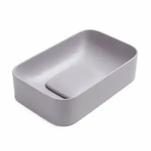 Lavoar ceramic pe blat gri deschis mat Luna 610 mm 78575MQH