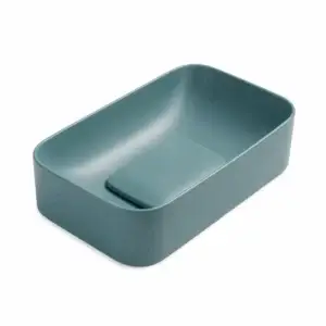 Lavoar ceramic pe blat verde aqua mat Luna 610 mm 78575MLG