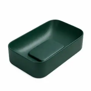 Lavoar ceramic pe blat verde inchis mat Luna 610 mm 78575MDB