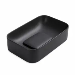 Lavoar ceramic pe blat gri inchis mat Luna 610 mm 78575MDH