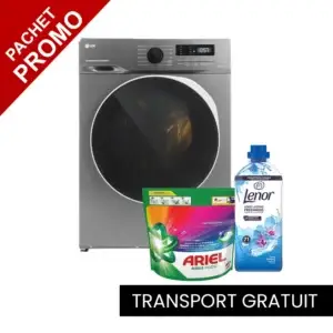 Masina de spalat rufe LDK Queen INV714SBKDS, Clasa A, Capacitate 7 Kg, 1400 rpm + Cadou Lenor 1,49 L + Capsule Ariel 65 buc