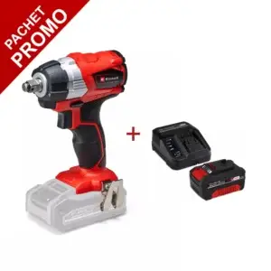 Pachet cheie cu impact fara cablu Einhell TP-CW 18 Li Brushless-Solo 4510040 + PXC-Starter-Kit 18V 4,0Ah 4512042