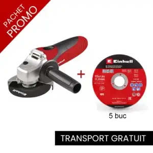 Pachet polizor unghiular Einhell TC-AG 115 4430618 + discuri de tăiere subțiri, Ø 115 mm, 5 buc. 711521