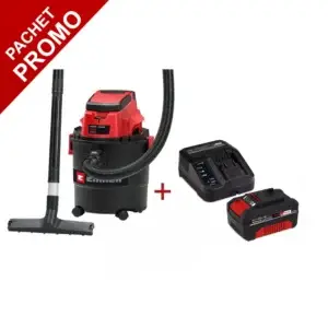 Pachet aspirator fara fir umed/uscat Einhell TC-VC 18/15 Li-Solo 2347145 + 18V 4,0Ah PXC Starter Kit B1 4512042