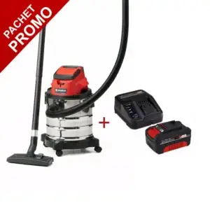 Pachet aspirator fara fir umed/uscat Einhell TC-VC 18/20 Li S-Solo 2347130+ 18V 4,0Ah PXC Starter Kit B1 4512042