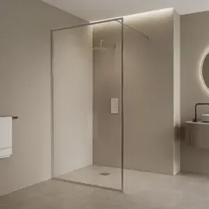 Paravan dus 100 cm, sticla clara, securizata 8 mm, profil crom – DY107