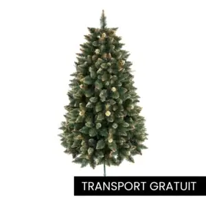 Brad artificial Navara gold cu varfuri ninse si ace 2D 220 cm