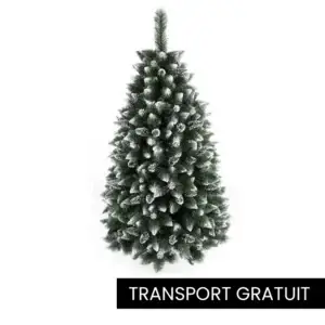 Brad artificial Navara varfuri ninse, conuri si ace 2D 150 cm