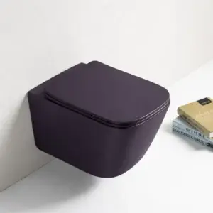 Vas WC suspendat negru Astra + capac B2374DLMB