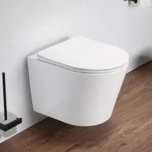 Vas WC suspendat alb Riviera Rimless + capac B2330