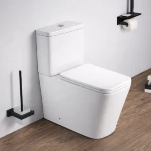 Vas WC Crystal alb lucios rimless + rezervor + capac – 2920A