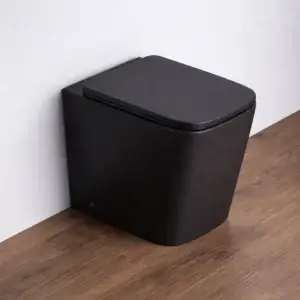 Vas WC Crystal negru rimless + capac – LB2351MB