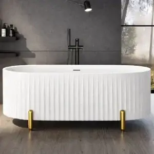 Cada de baie 170x78 cm acril pur, alb lucios, riflaj 158778