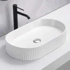 Lavoar ceramic pe blat Linea 510x140x133 mm - alb lucios LUC78607