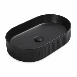 Lavoar ceramic pe blat Linea 580x365x120 mm - negru mat 78607MB