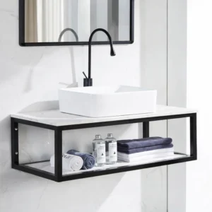 Lavoar ceramic cu suport Flair 900x470x430 mm - alb lucios LUCH019