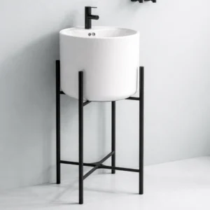 Lavoar ceramic cu suport Modena 450x450x850 mm - alb lucios LUCH007