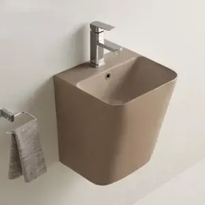 Lavoar ceramic suspendat Nero 380x340x440 mm - cappucino mat 500QMC