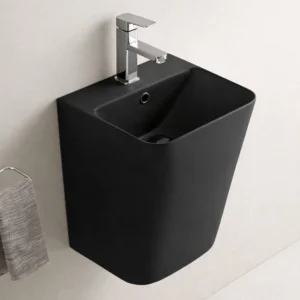 Lavoar ceramic suspendat Pietra 380x340x440 mm - negru mat 500QMB