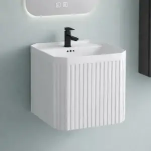 Lavoar ceramic suspendat Linea 420x420x400 mm - alb LUC503K