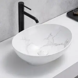 Lavoar ceramic pe blat Garnet 405x330x140 mm – alb N7138Y-4