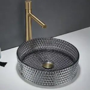 Lavoar ceramic pe blat Fusion 400x400x125 mm – negru GL03DA