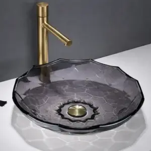 Lavoar ceramic pe blat Aqua 460x460x125 mm – negru GL37A