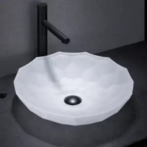 Lavoar ceramic pe blat Aqua 460x460x125 mm – alb mat GL37-JA