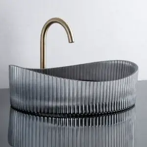 Lavoar ceramic pe blat Natura 500x375x140 mm – negru GL35A