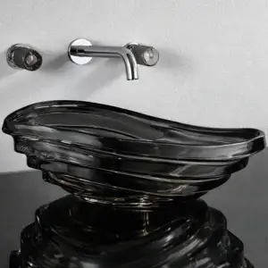 Lavoar ceramic pe blat Essence 500x360x160 mm – gri GL66G